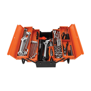 Groz 84 Pcs / 18 Inch / 5 Tray Cantilever Tool Box With Tools, MTB/5/84/AU
