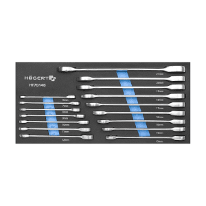 Hogert 16 Pcs, 6 mm - 21 mm Combination Ratchet Spanners Set, HT7G146