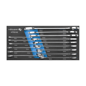 Hogert 15 Pcs Combination Open-ended Spanners Set, HT7G145
