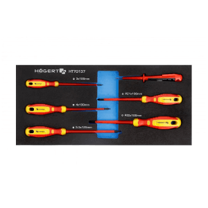 Hogert 6 Pcs Insulated Screwdriver Set (VDE), HT7G137