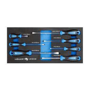 Hogert 7 Pcs Flat Screwdriver Set, HT7G132