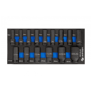 Hogert 15 Pcs 1/2 Inch Sq. Drive Impact Socket Set, HT7G129