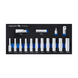 Hogert 15 Pcs 1/2 Sq. Drive Sockets Set, HT7G125
