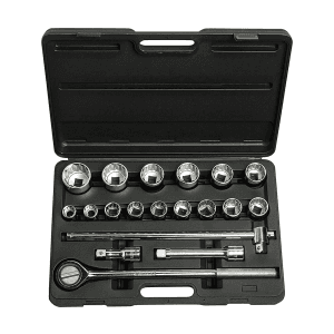 Stanley 19 Pcs 3/4 Inch Sq. Drive 12 PT Metric Socket Set, 89-101