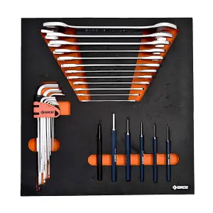 Groz 27 Pcs Series B (2/3 Size) Tool Assortments, KIT/MOD/14B