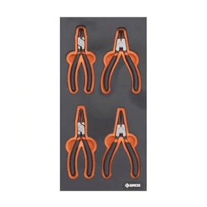 Groz 4 Pcs Circlip Pliers Set Series C (1/3 Size) Tool Assortments, KIT/MOD/3C