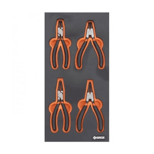 Groz 4 Pcs Circlip Pliers Set Series C (1/3 Size) Tool Assortments, KIT/MOD/6C