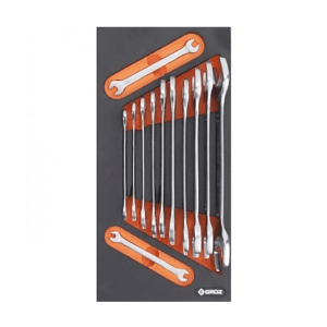 Groz 12 Pcs Double Open Ended Spanners Set Series C (1/3 Size) Tool Assortments, KIT/MOD/12C