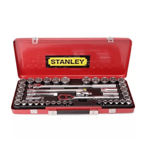 Stanley 43 Pcs 1/2 inch Sq. Drive Pear Head Ratchet Set (Metric / Imperial), STMT45505