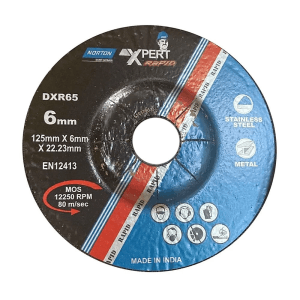Norton Xpert Rapid Western 180 x 6 x 22.23 mm Depressed Centre Wheel (Pack Of 5 Pcs), DXR76