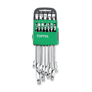 Toptul 6 Pcs Pro-Series Reversible Ratchet Combination Wrench Set, GSAQ0601