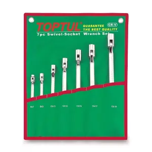 Toptul 7 Pcs Double End Swivel-Socket Wrench Set, GAAA0704