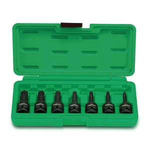 Toptul 7 Pcs 1/2 Inch Sq. Drive Star Bit Impact Socket Set, GDAI0701