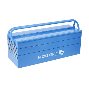 Hogert 18 Inch Metal Tool Box With 5 Compartments, HT7G077