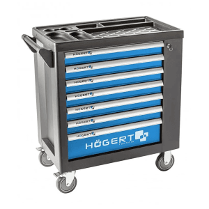 Hogert 700 x 455 x 900 mm / 7 Drawers Tools Cabinet With Side Door, HT7G049