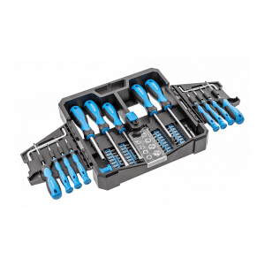 Hogert 63 Pcs Screwdrivers Set With Bits & Sockets, HT1S105
