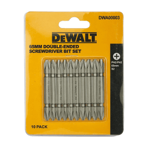 Dewalt PH2 x 65 mm Length Phillips Double Ended Screwdriver Bit Set (Pack of 10 Pcs), DWA00003