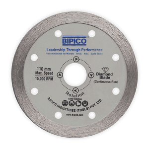 Bipico Continuous Rim 4 inch - 110 mm Diamond Saw Blade (Marble Cutter)