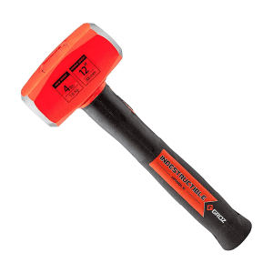 Groz 1800 Gms Heavy Duty Club Hammer With 12 Inch Indestructible Handle (52 HRC Head), CHID/4/12