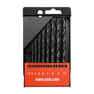 Yato 1 - 10 mm HSS Twist Drill Bits Set (10 Pcs), YT-4461