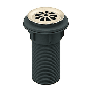 Kohler Complementary Long Thread Grid Drain In French Gold Finish, K-20746IN-AF