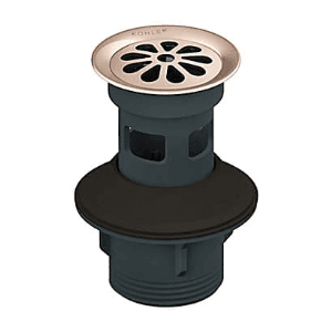 Kohler Grid Drain With Overflow Hole In Rose Gold Finish, K-45432IN-RGD
