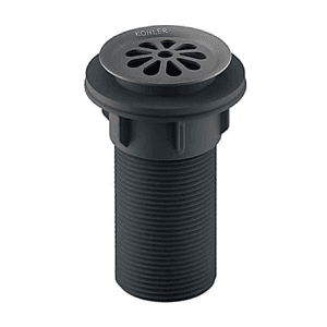 Kohler Complementary Long Thread Grid Drain In Matte Black Finish, K-20746IN-BL