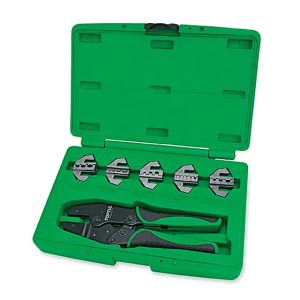 Toptul 6 Pcs Quick Interchangeable Ratchet Crimping Tool Kit, GAAI0605