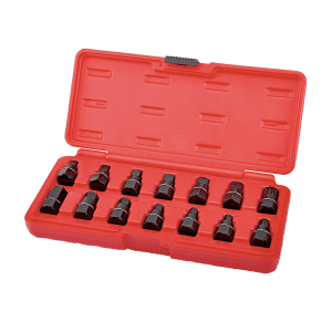 Toptul 14 Pcs Master Oil Drain Plug Key Set, JGAI1403