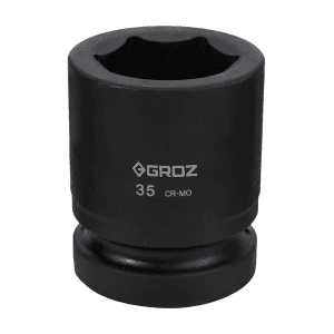 Groz 60 mm 1" Sq. Drive Hex Impact Socket, ISKT/H/0-1/60