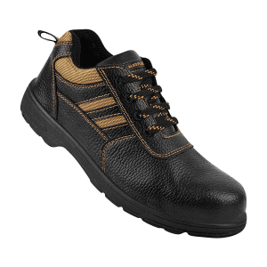 Alko Plus Low Ankle Synthetic Leather Sporty Safety Shoe with PVC Sole - Composite Toe (Black & Brown), APS 751