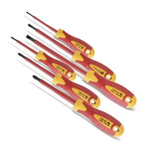 Hogert 6 Pcs Insulated Screwdriver Set (VDE), HT1S996
