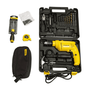 Stanley 13mm 600W Hammer Drill & Hand Tools Kit, SDH600KV-B1-PRM