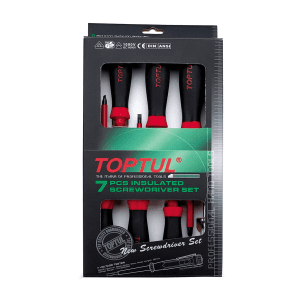 Toptul 7 Pcs VDE Insulated Screwdriver Set, GAAE0704
