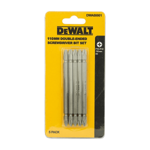 Dewalt PH2 x 110 mm Length Phillips Double Ended Screwdriver Bit Set (Pack of 5 Pcs), DWA00001
