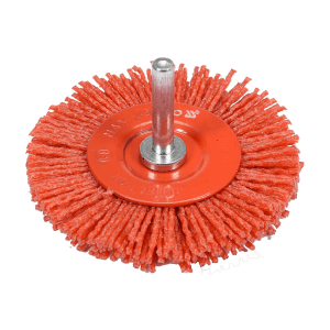 Yato 75 mm  Dia. x 6 mm Shank Nylon Circular Brush For Drill, YT-47791