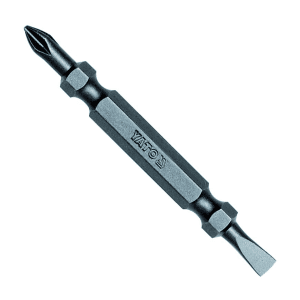 Yato 4.5 mm (Flat) x PH1 (Phillips) x 65 mm (Length) Double End Screwdriver Bits (Pack of 50 Pcs), YT-7885