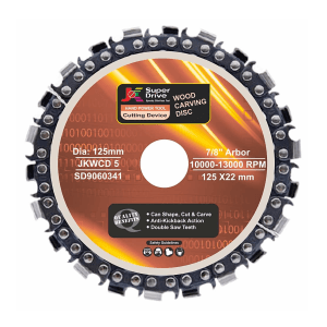JK Super Drive 5 inch / 125 mm Wood Carving Discs (22 Teeth), JKWCD5, SD9060341