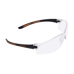 Black+Decker UV Protected Wrap Around Safety Spectacle With Inbuild Beveled Edges & Orange Temple Ends, BXPE0505IN