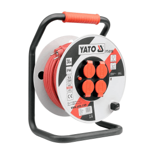 Yato 30 Mtr / 16A Cable Reel With Quick Connectors, YT-8106