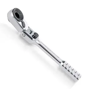 Toptul 1/4 Inch Sq. Drive Locking Flexible Head Mini Reversible Bit Ratchet, CHEV0811