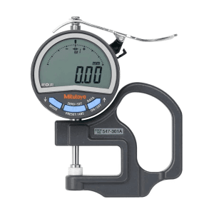 Mitutoyo 0 - 10 mm Flat Type Absolute Digital Thickness Gauge, 547-301A