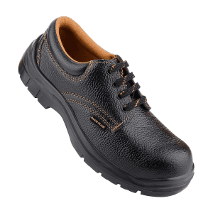 Alko Plus Low Ankle Buff Leather Safety Shoe with PU Single Density Sole - Composite Toe (Black & Brown), APS 1551