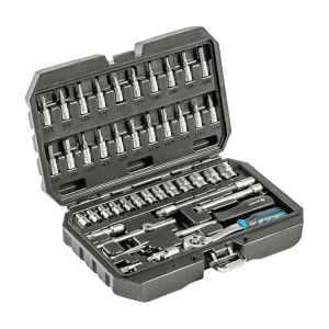 Hogert 46 Pcs 1/4 Inch Sq. Drive Socket Set, HT1R216