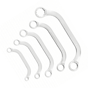 Hogert 5 Pcs, 8 - 22 mm Half Moon Spanners Set, HT1W599