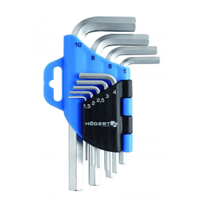 Hogert 9 Pcs (1.50 mm - 10 mm) Hex Keys Set, HT1W802
