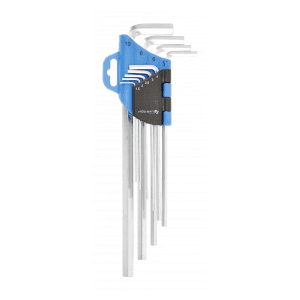 Hogert 9 Pcs (1.50 mm - 10 mm) Precision Elongated Hex Keys Set, HT1W803