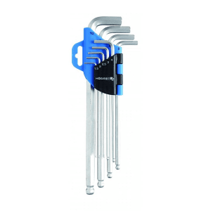 Hogert 9 Pcs (1.50 mm - 10 mm) Ball-End Extra Long Hex Keys Set, HT1W808