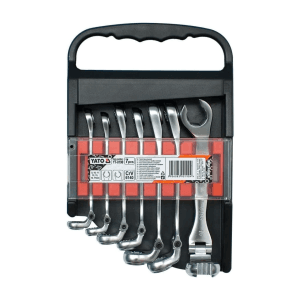 Yato 8 - 17 mm / 7 Pcs Self-Shaking 2 Head Flared Nut Wrench Set, YT-0190
