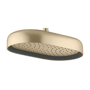 Kohler Statement 353 mm Single Function Oblong Rain Head With Katalyst Technology In Brushed Bronze Finish, K-26294IN-BV